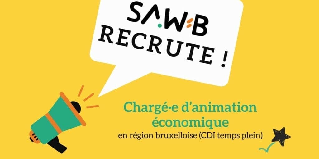 offre emploi UPCOOP offre emploi SAW-B chargé d'animation économique